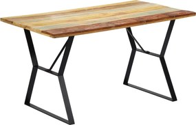 vidaXL tömör újrahasznosított fa étkezőasztal 140 x 80 x 76 cm