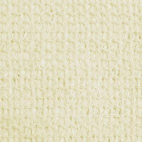 krémszínű HDPE napvitorla 160 g/m² 3,5 x 3,5 x 4,9 m