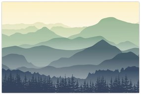 Kép - Forest Mountain (90x60 cm)