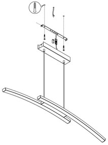 Eglo 97911 - FRAIOLI-C LED RGB dimmelhető függeszték 2x17W/230V