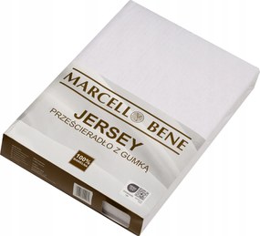 Jersey gumis lepedő 90x200 cm, 100% pamut, 30cm matrac, Fehér