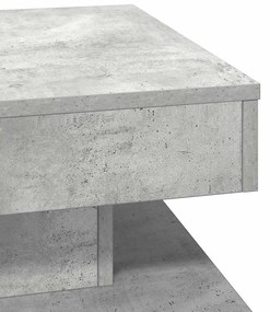betonszürke dohányzóasztal 360 fokban forgatható 50x50x34,5 cm