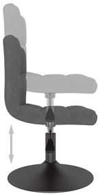 sötétszürke bársony forgó étkezőszék