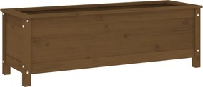 vidaXL mézbarna tömör fenyőfa kerti magaságyás 119,5x40x39 cm