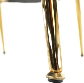 Fotel Art-deco stílusban, szürke-kék Velvet anyag/gold chróm-arany, NOBLIN