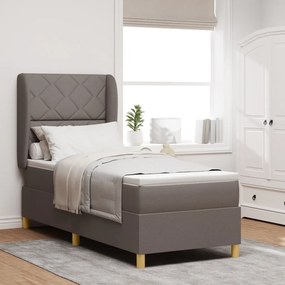 Boxspring Ágy Matracokkal Taupe 80x200 cm Szövet