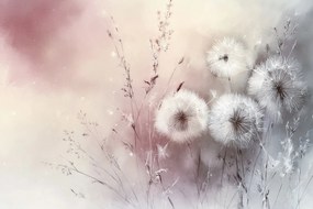 Fotótapéta Flizelina Boho Természet Rét Kert Fű Pitypang 416x290 ragasztó