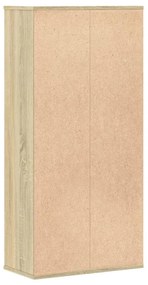 sonoma tölgy színű szerelt fa könyvszekrény 50x25x105 cm