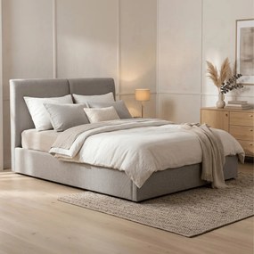 Łóżko 140x200 MARSYLIA z Pojemnikiem Szare