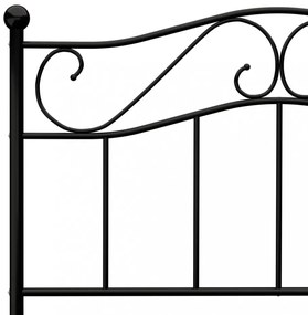 vidaXL fekete fém ágykeret 90 x 200 cm