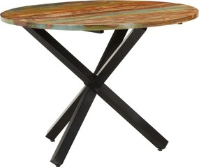 vidaXL kerek tömör újrahasznosított fa étkezőasztal 100 x 100 x 75 cm