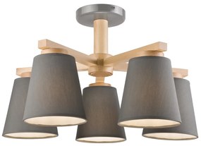 ELLIE mennyezeti lámpa 5xE27/60W/230V szürke