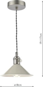 Dar Lighting vintage függeszték hadano antik króm darhad0161-06