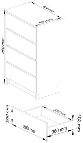 Komód Kadir Típus2 (szonoma tölgy + wenge). Akció -15%. 1069023