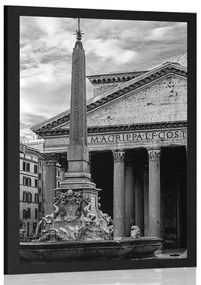 Poszter Római bazilika fekete-fehérben