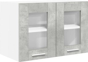 vidaXL Függő szekrény tárolóval Beton Szürke 60 x 31 x 40 cm Faanyag
