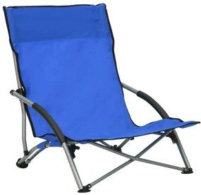 2 db összecsukható kék szövet strandszék
