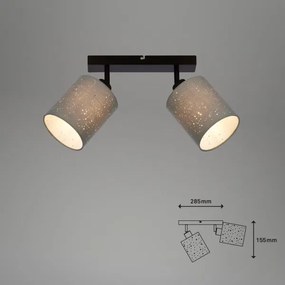 Briloner 2078-024 - Spotlámpa SPOTLIGHT 2xE27/25W/230V szürke/fekete