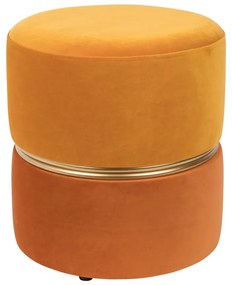 Narancssárga bársony puff Bubbly – White Label