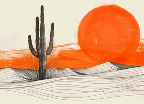 Poszter 18x13cm Saguaro kaktusz