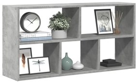 betonszürke szerelt fa fali polc 100 x 25 x 50 cm
