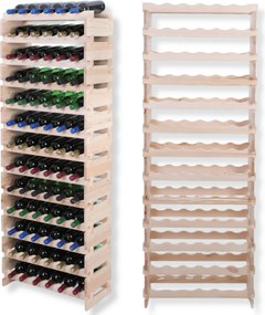 Borosüveg tartó állvány moduláris fenyő 13x6 szerelés Eco szerszámok nélkül