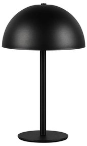 Matt fekete LED asztali lámpa fém búrával (magasság 21 cm) Munoz – Trio