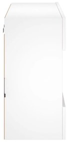 fehér falra szerelhető TV-szekrény LED-lámpákkal 78,5x30x60,5cm