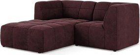 Borvörös bársony sarokkanapé (bal oldali-heverő résszel) Aloha – Makamii