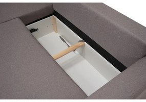 Univerzális sarokkanapé SEVILLA, szürke, ággyá alakítható, tárolós