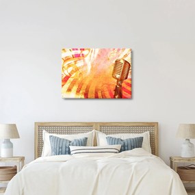 Kép - Retro mikrofon (70x50 cm)
