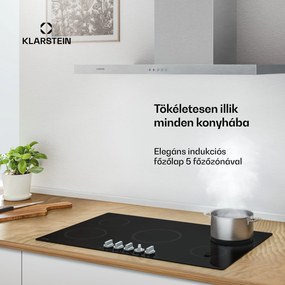 Klarstein Kochheld indukciós főzőlap | Elegáns és erőteljes | 5 főzőzóna | 8700 W | 90 cm