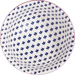ORNAMENTS tálka 520 ml, sötétkék-fehér