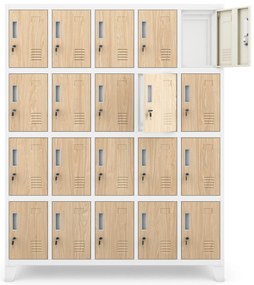 Rekeszes szekrény ROBERT, 1360 x 1720 x 450 mm, Eco Design: fehér/sonoma tölgy