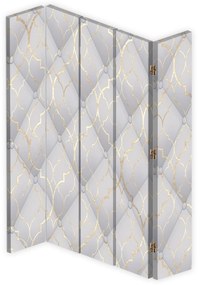 Gario Paraván Marokkói lóhere szürke színben Méret: 180 x 170 cm, Kivitelezés: Forgó paraván 360°