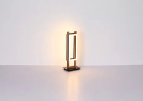 Globo 67266W Fali lámpa fém fekete matt, MDF sötétbarna, műanyag fehér, SzxM: 135x450mm, Mélység: 75mm, tartozék: LED 10W 230V, 1050lm forrás, 400lm kimenet, 3000K