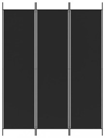 3 paneles fekete szövet térelválasztó 150 x 200 cm