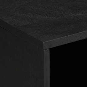 fekete szerelt fa TV-szekrény 80 x 33 x 46 cm