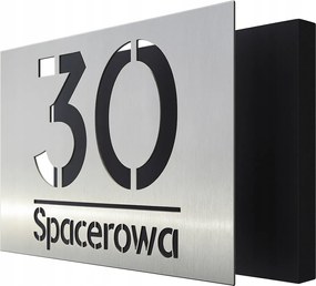 Tábla Címtábla acél 20x32 cm házszám utca Cnc modern