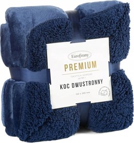 Ágytakaró Tedy 170x210 Eurofirany sötétkék puha bükk meleg polár