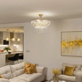 Brilagi - Felületre szerelhető csillár CRYSTAL 5xE14/40W/230V arany