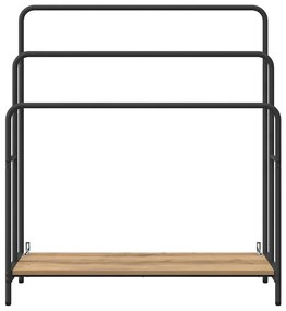 Ruhaszárító polcokkal kézműves tölgy 90 x 30 x 100.5 cm Faanyag