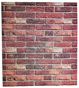 10 Darab Öntapadós 3D Téglahatású Dekor Falmatrica, Tapéta Klasszikus Tégla mintával 77x77x0,6 Cm