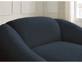 Sötétkék buklé fotel Tina – Bobochic Paris