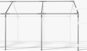 Raktárcsarnok/ garázs 3x6 2m Comfort PE 240g Summer