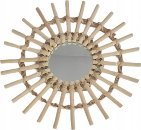 Bambusztükör Bambusz Tükör Nap Boho 28 CM