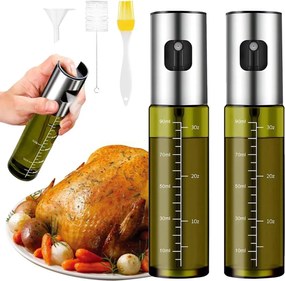 Olajmosó Ecet Sötét Üveg Adagoló Üveg Pára 2 Db