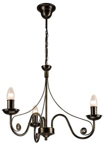 Brilagi - LED Csillár láncon STEFANO 3xE14/40W/230V fekete patina