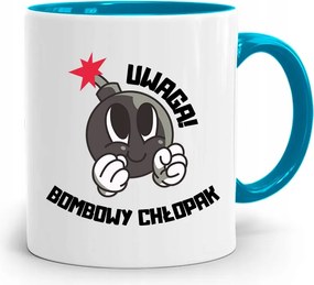 Kék Bögre Fiúnak Bomba Fiú nyomott mintával