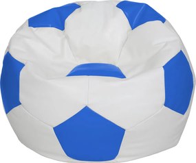 Extra Ball babzsákfotel - műbőr - fehér/kék - 250 liter R